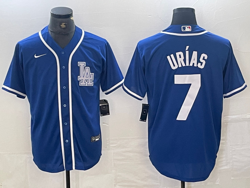 Men's Los Angeles Dodgers Julio Urias #7 Blue Limited Jersey